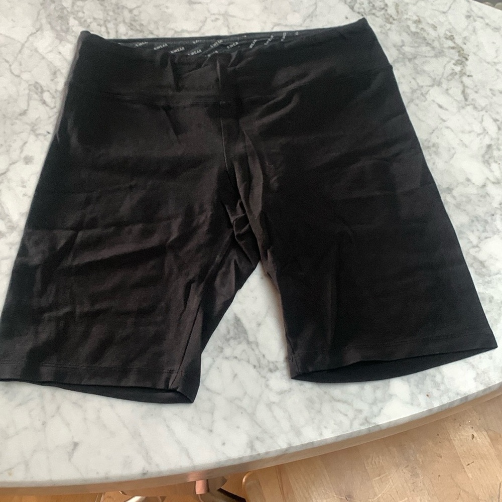 S.Wear black high rise waisted black biker shorts size 2 best for size small